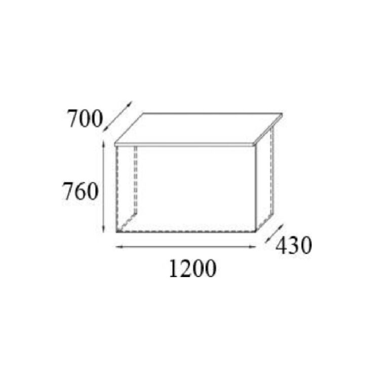 Lada recepcyjna Vista element 120x70x76cm