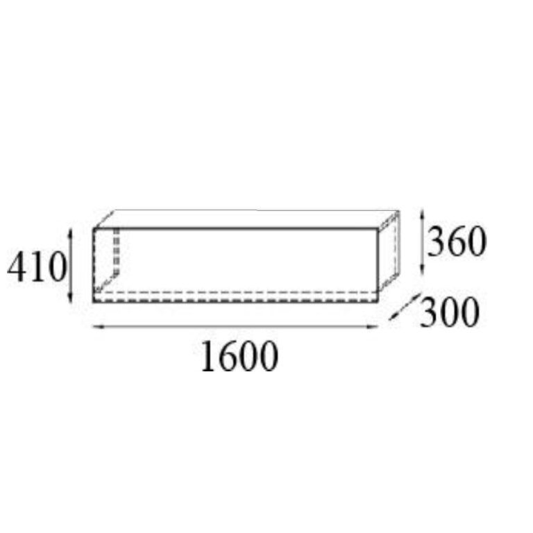 Lada recepcyjna Vista nadstawka 160x30x41/36cm