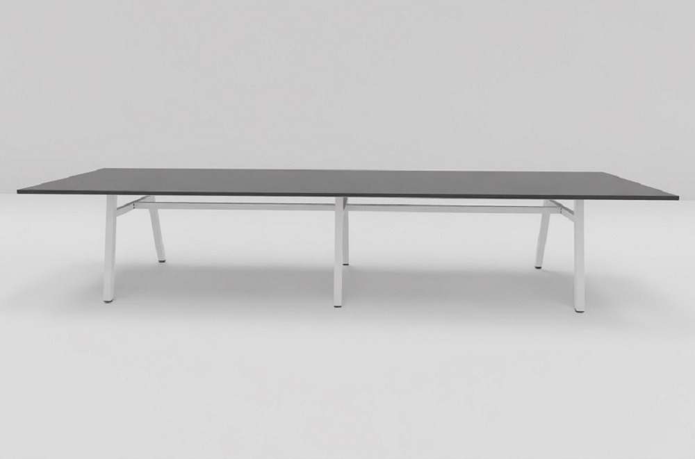 Stół konferencyjny 400x120x76cm, na nogach metalowych A - obrazek 6