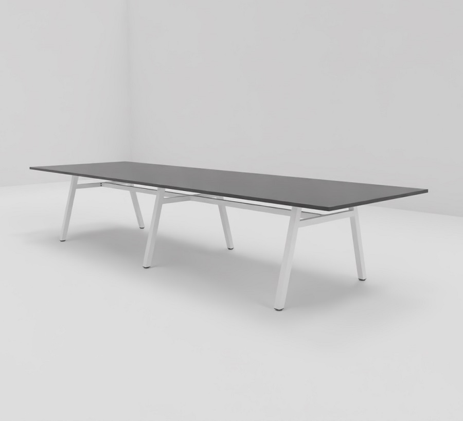 Stół konferencyjny 400x120x76cm, na nogach metalowych A - obrazek 8