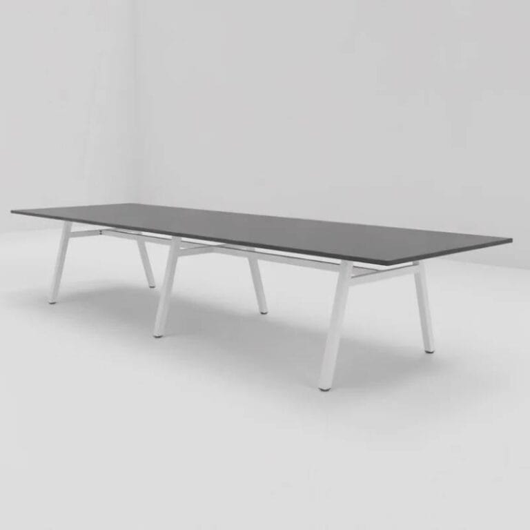 Stół konferencyjny 400x120x76cm, na nogach metalowych A