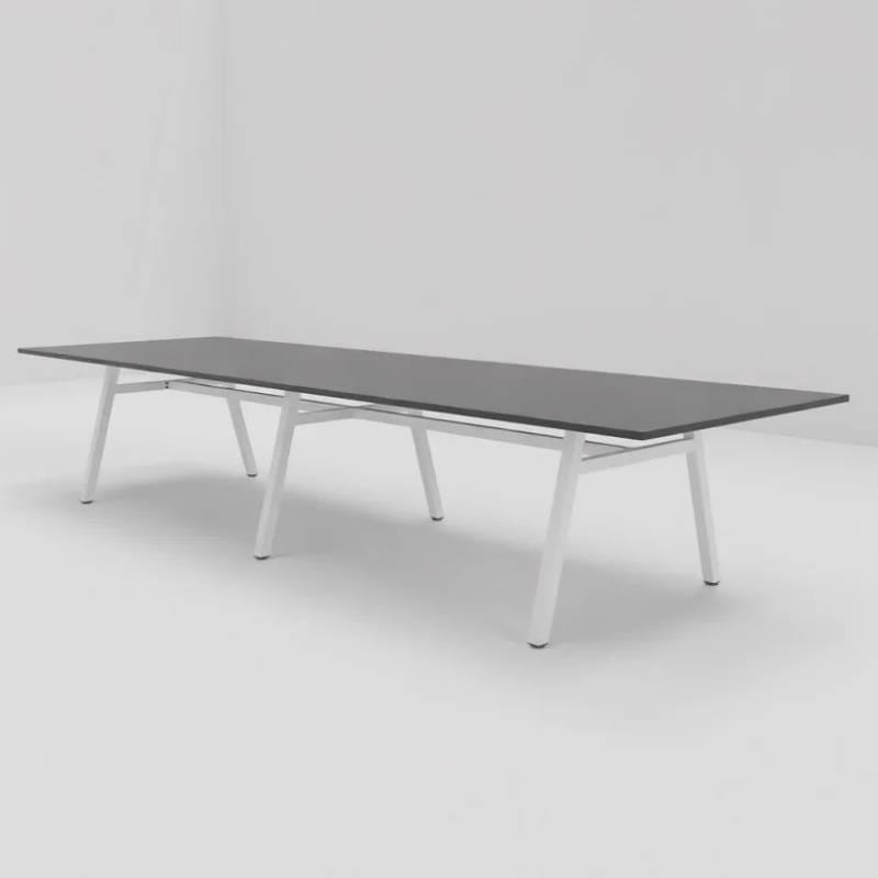 Stół konferencyjny 400x120x76cm, na nogach metalowych A