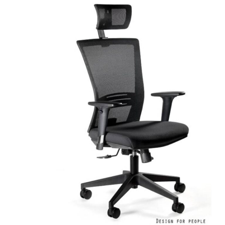 ERGONIC fotel obrotowy z zagłówkiem norma BHP