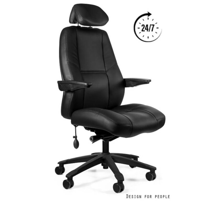 Fotel ATLAS 24/7 czarna eko-skóra
