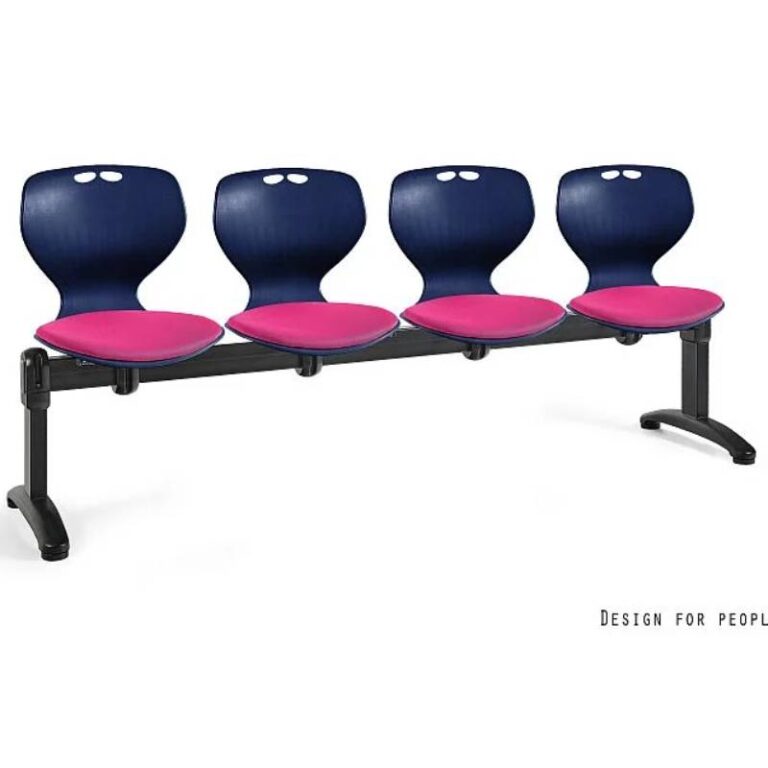 Ławka 4 MATA granat, tapicerowane nakładki