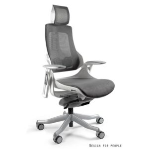 Fotel gabinetowy WAU biały/siatka