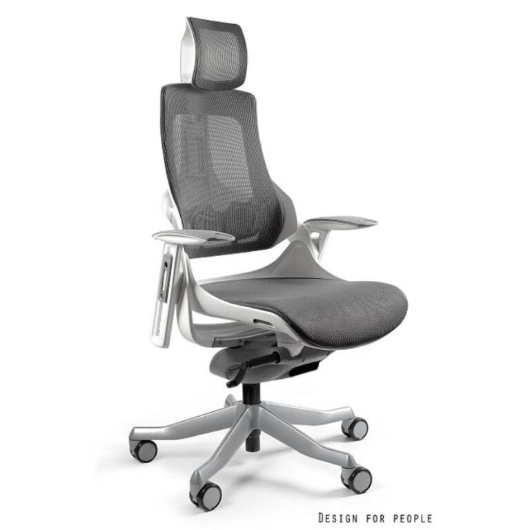 Fotel gabinetowy WAU biały/siatka