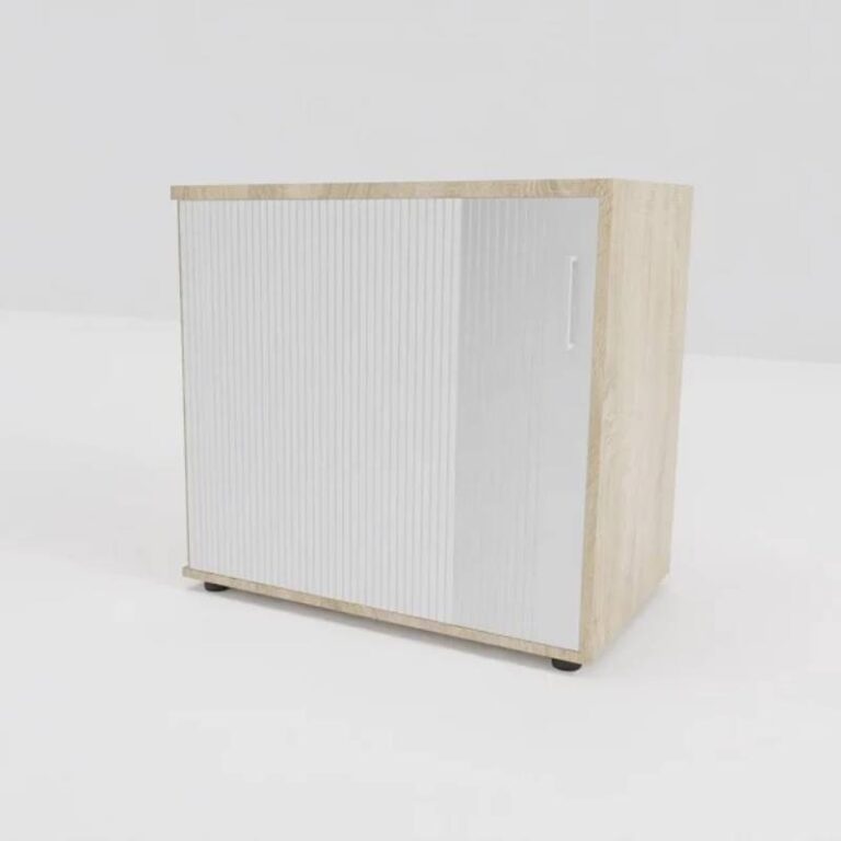 Szafka z żaluzją dostawiana do biurka