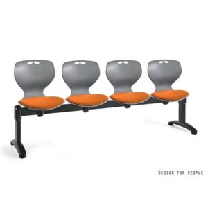 Ławka 4 MATA szara, tapicerowane nakładki