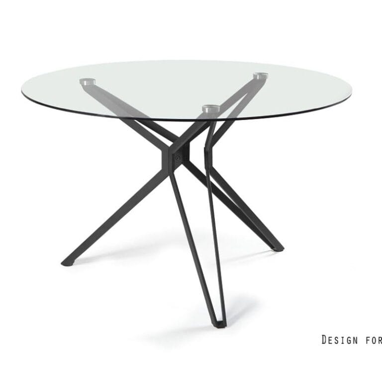 Stół TEXAS RDG fi 120, blat szkło hartowane