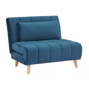 Fotel rozkładany BILLY niebieski velvet