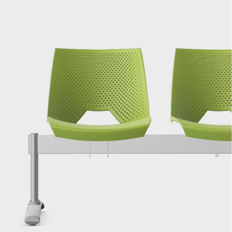 Ławka PAN STRIKE 2 siedziska L118cm stelaż STN - obrazek 5