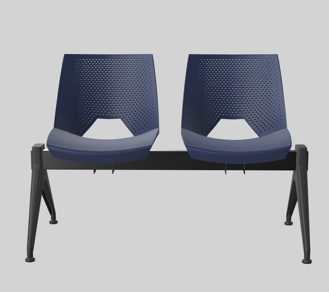 Ławka PAN STRIKE 2 siedziska L118cm stelaż JIM - obrazek 4