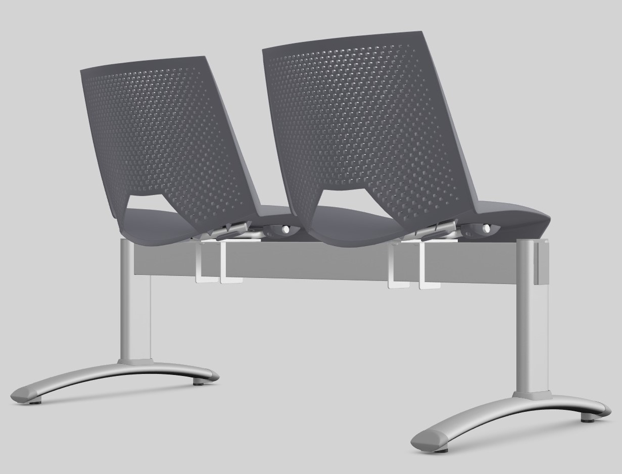 Ławka PAN STRIKE 2 siedziska L118cm stelaż STN - obrazek 7