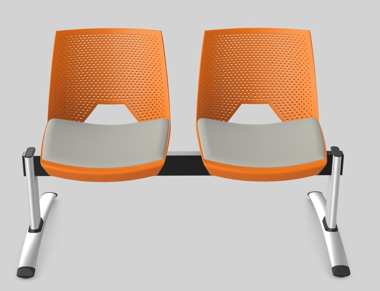 Ławka PAN STRIKE 2 siedziska L118cm stelaż STN - obrazek 10