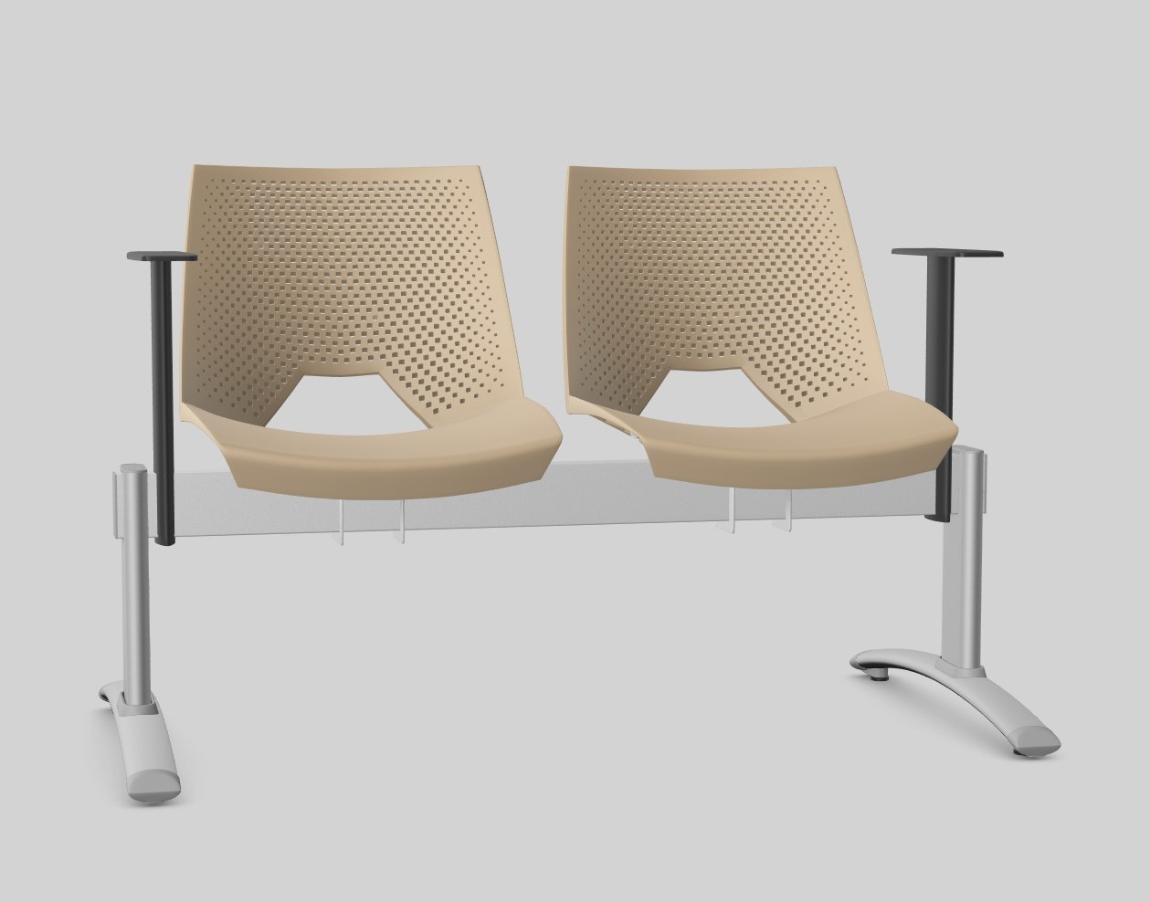 Ławka PAN STRIKE 2 siedziska L118cm stelaż STN - obrazek 11