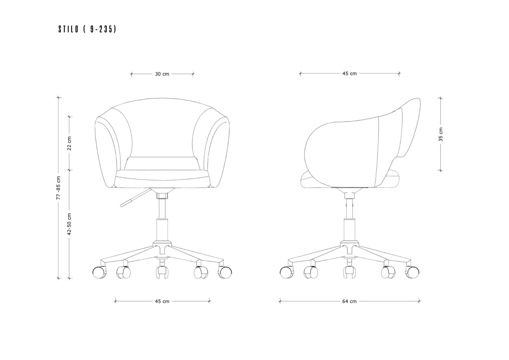Fotel obrotowy STILO do biura i home office - obrazek 2