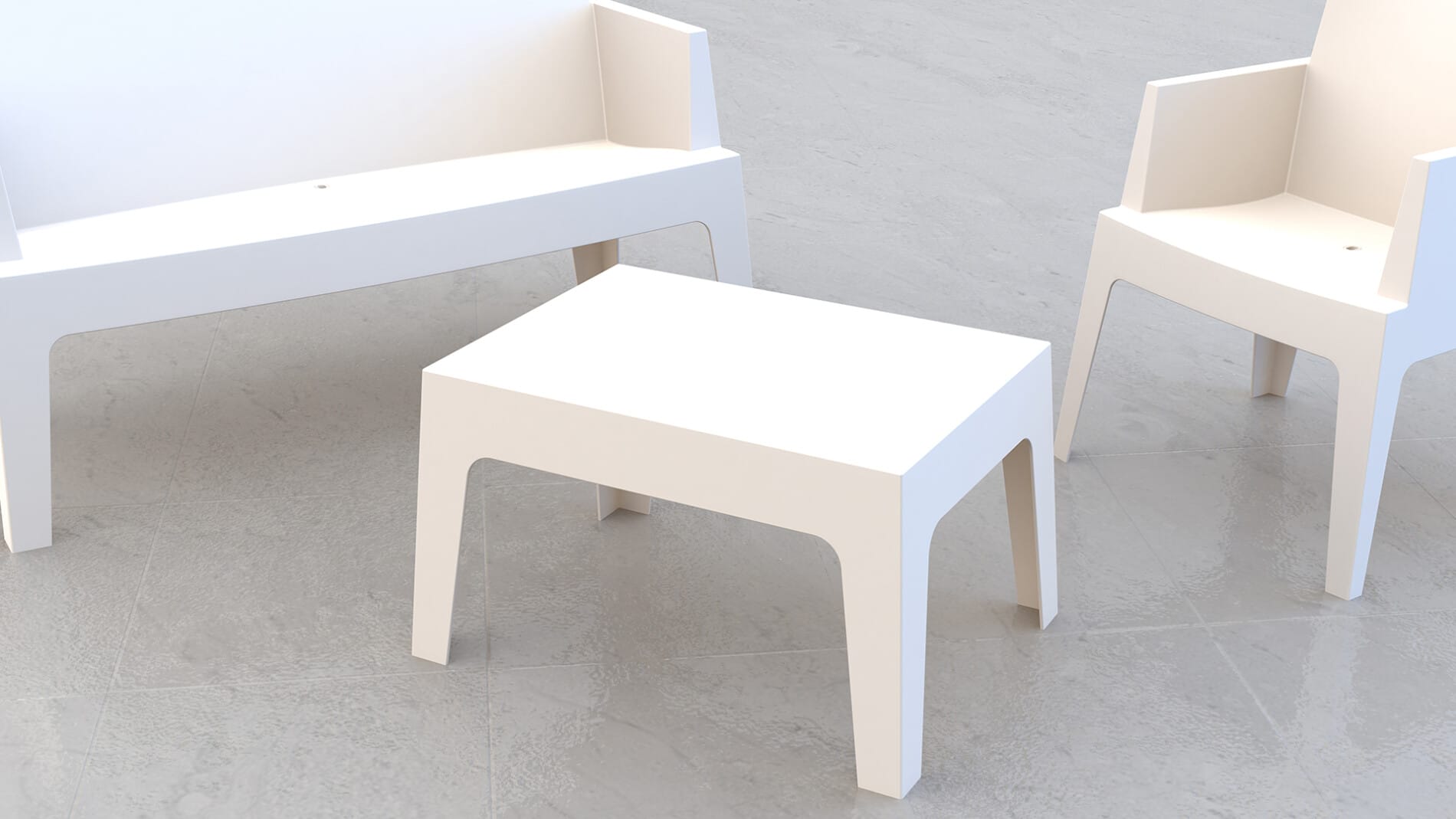 Stolik niski BOX patio HoReCa - zestaw 4 sztuki - obrazek 11