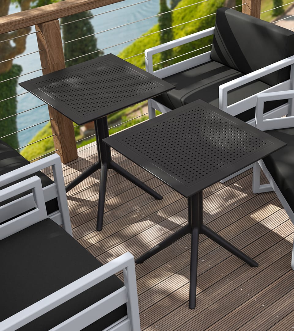 Stół składany SKY 60x60 - patio, ogród, HoReCa zestaw 2 sztuki - obrazek 16