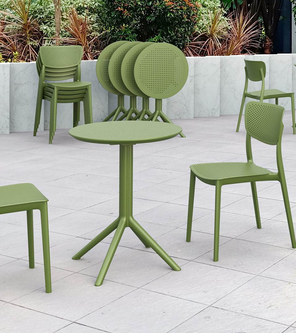 Stół składany SKY fi 60 - patio, ogród, HoReCa kpl=2 sztuki - obrazek 15
