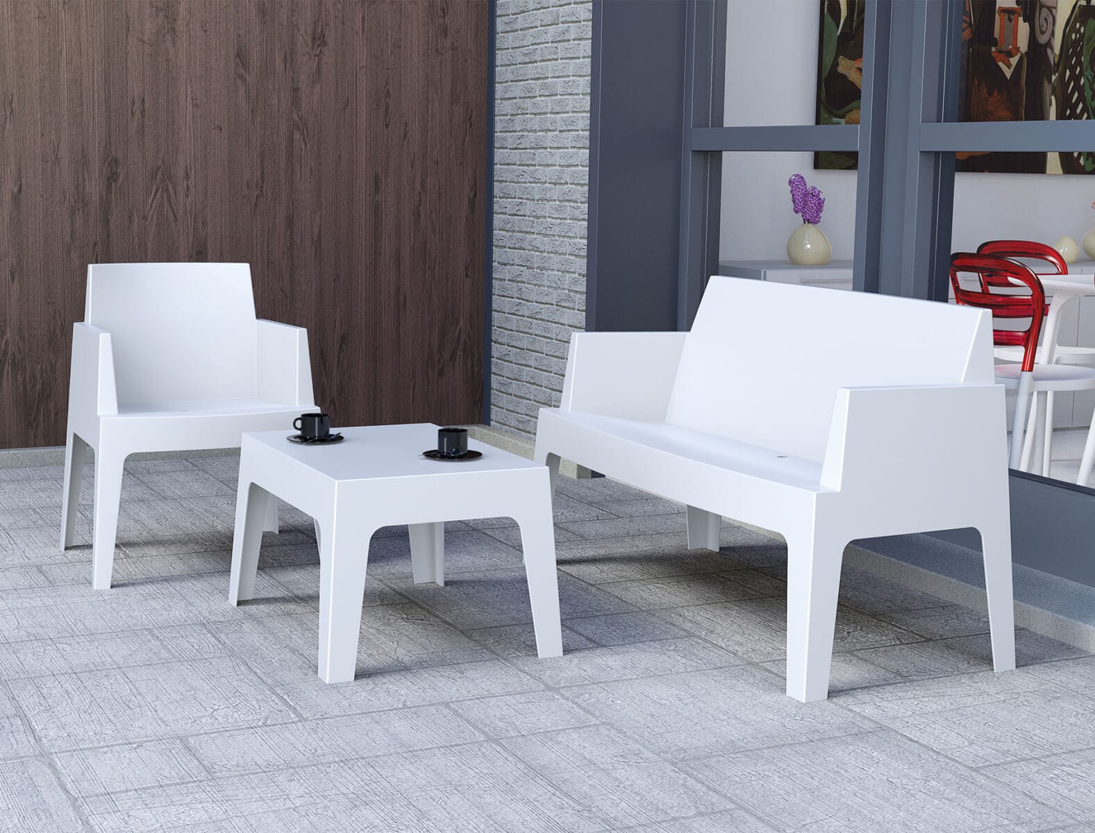 Stolik niski BOX patio HoReCa - zestaw 4 sztuki - obrazek 14