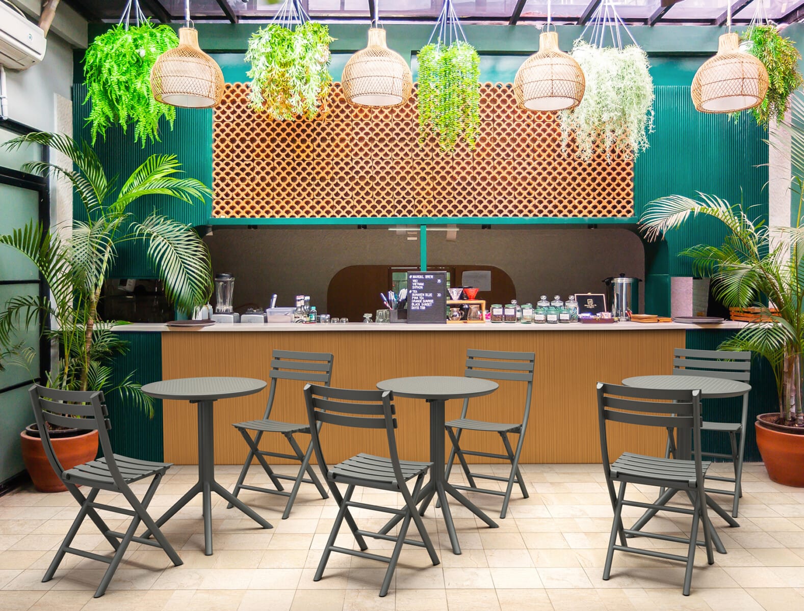 Stół składany SKY fi 60 - patio, ogród, HoReCa kpl=2 sztuki - obrazek 21