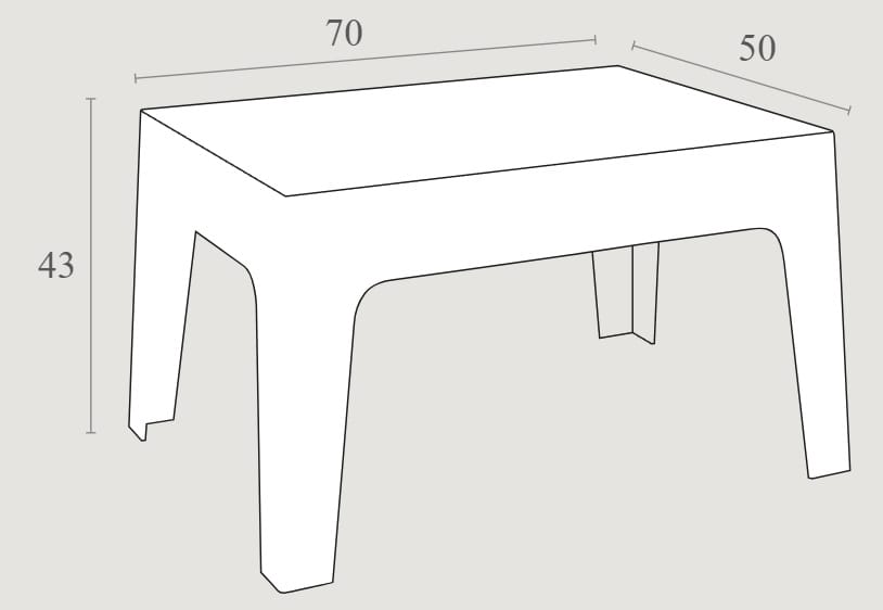 Stolik niski BOX patio HoReCa - zestaw 4 sztuki - obrazek 2