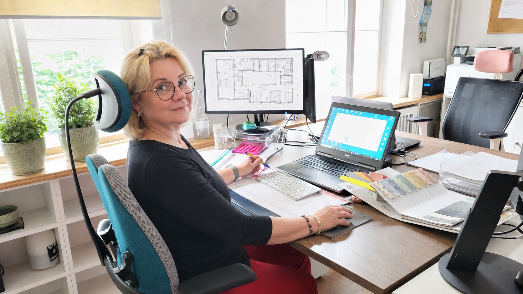 Ewa Falińska, właścicielka JK Meblove i projektantka przestrzeni biurowych