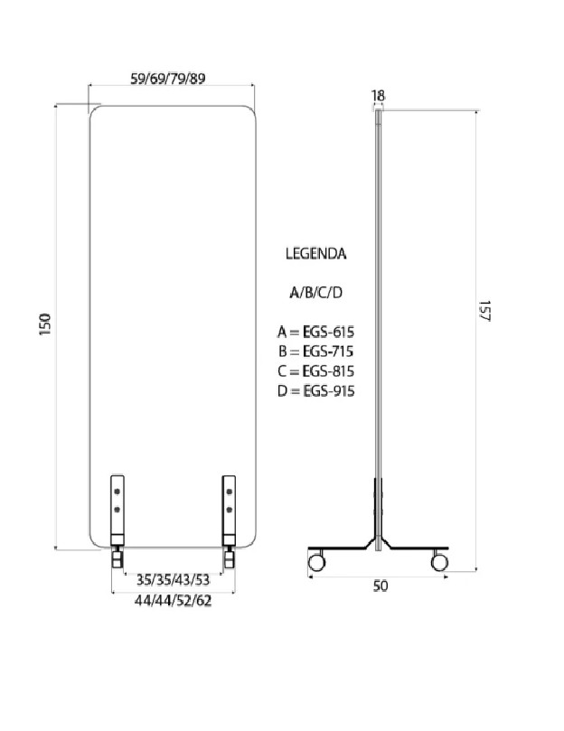 Panel wolnostojący GoSilent – ścianka akustyczna H150cm - obrazek 2